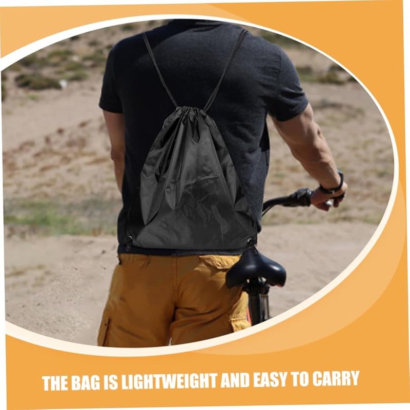 قطعتان من حقائب تخزين الخوذات للدراجات النارية مقاومة للماء، حقيبة ظهر قابلة للتعديل بحبل سحب للسفر وصالة الألعاب الرياضية - Image 4